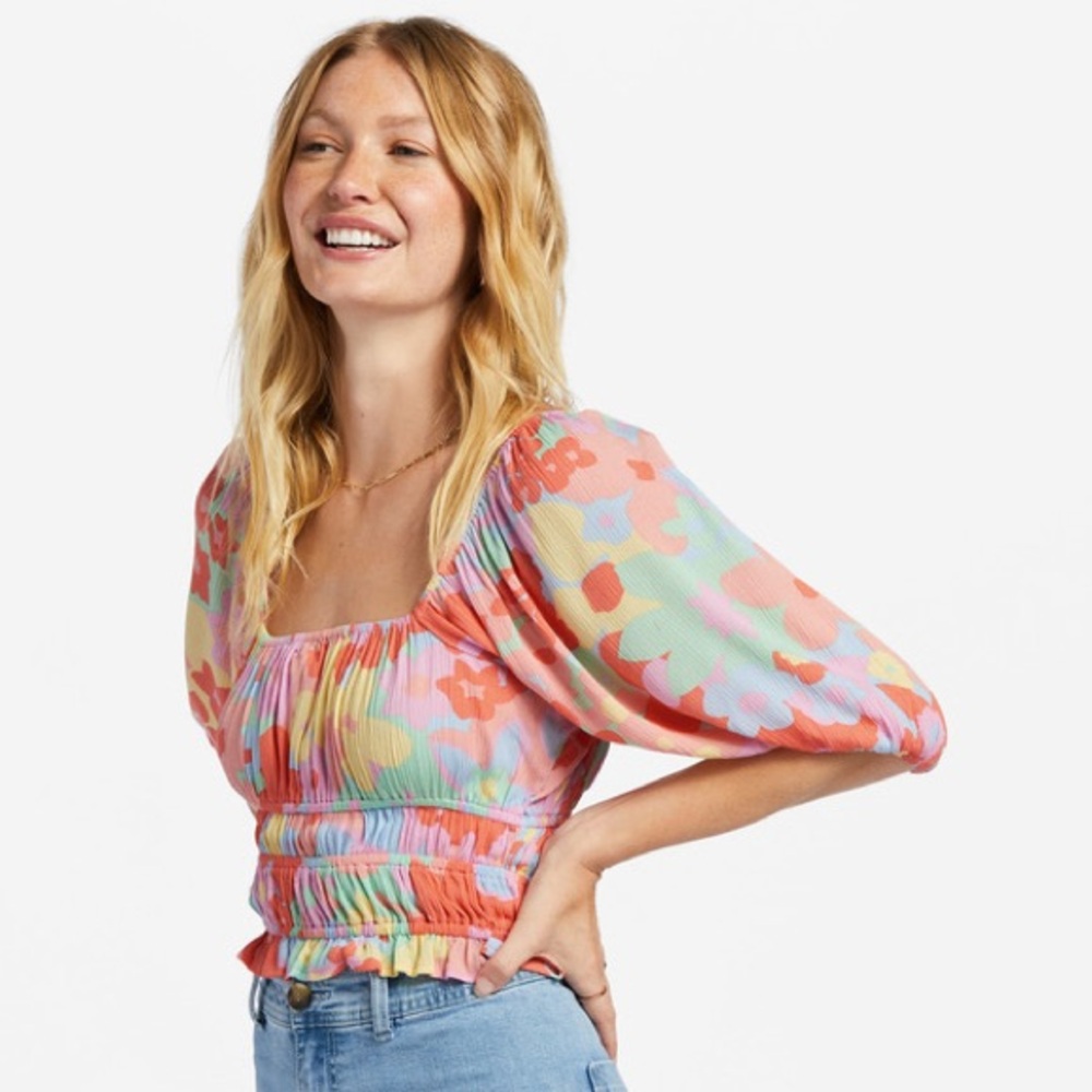 Billabong Keep Dreaming Top in Peach Pie Size Large NWOT New!